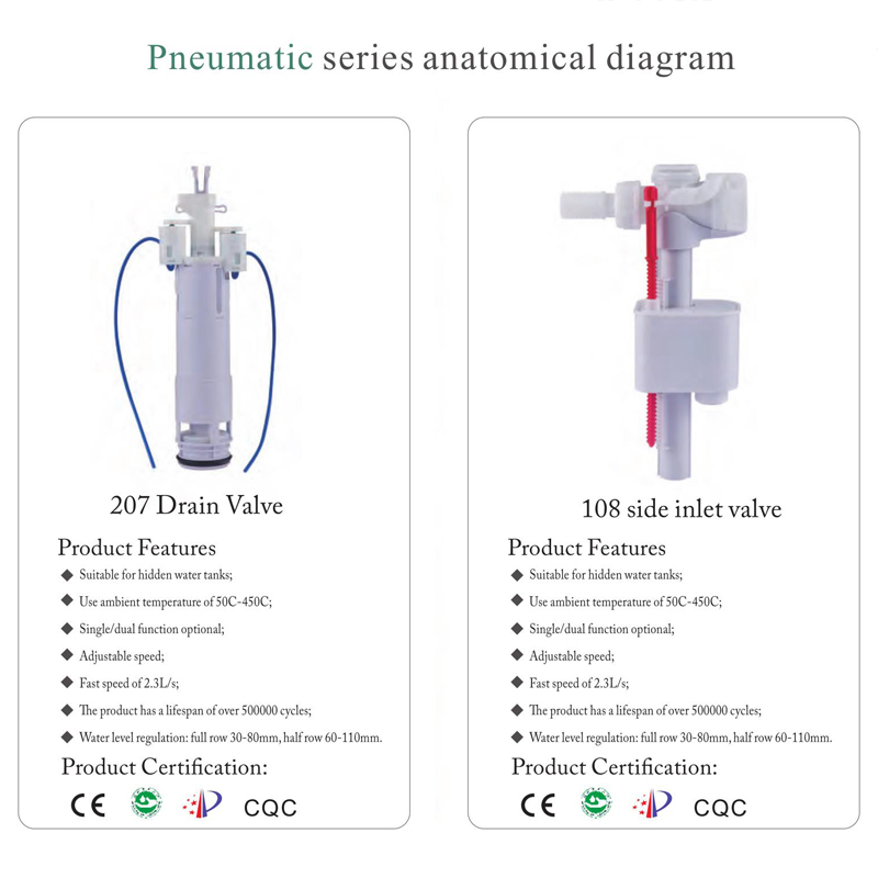 Automatic Pneumatic Dual-Flush Wall Hung Concealed Cistern Hidden Concealed Flush Water Tank Bathroom Toilet Cistern