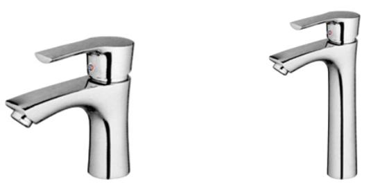 Смеситель для раковины хром, однорычажный