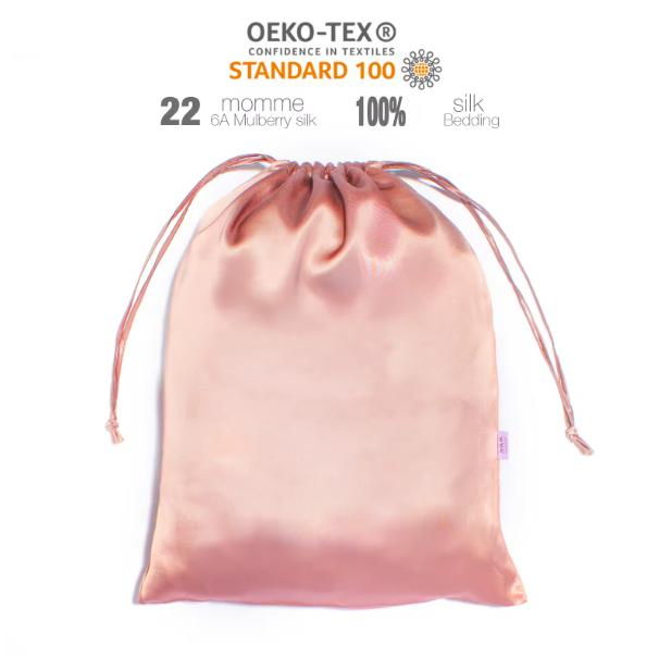 Custom Logo Satin Mulberry Silk Eye Mask with Drawstring Bags Silk Eye Cover for Sleeping