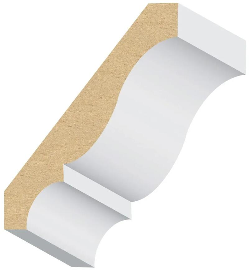 Factory White Primed Pine Wood MDF Painted Ceiling Mouldings Decorative Wood