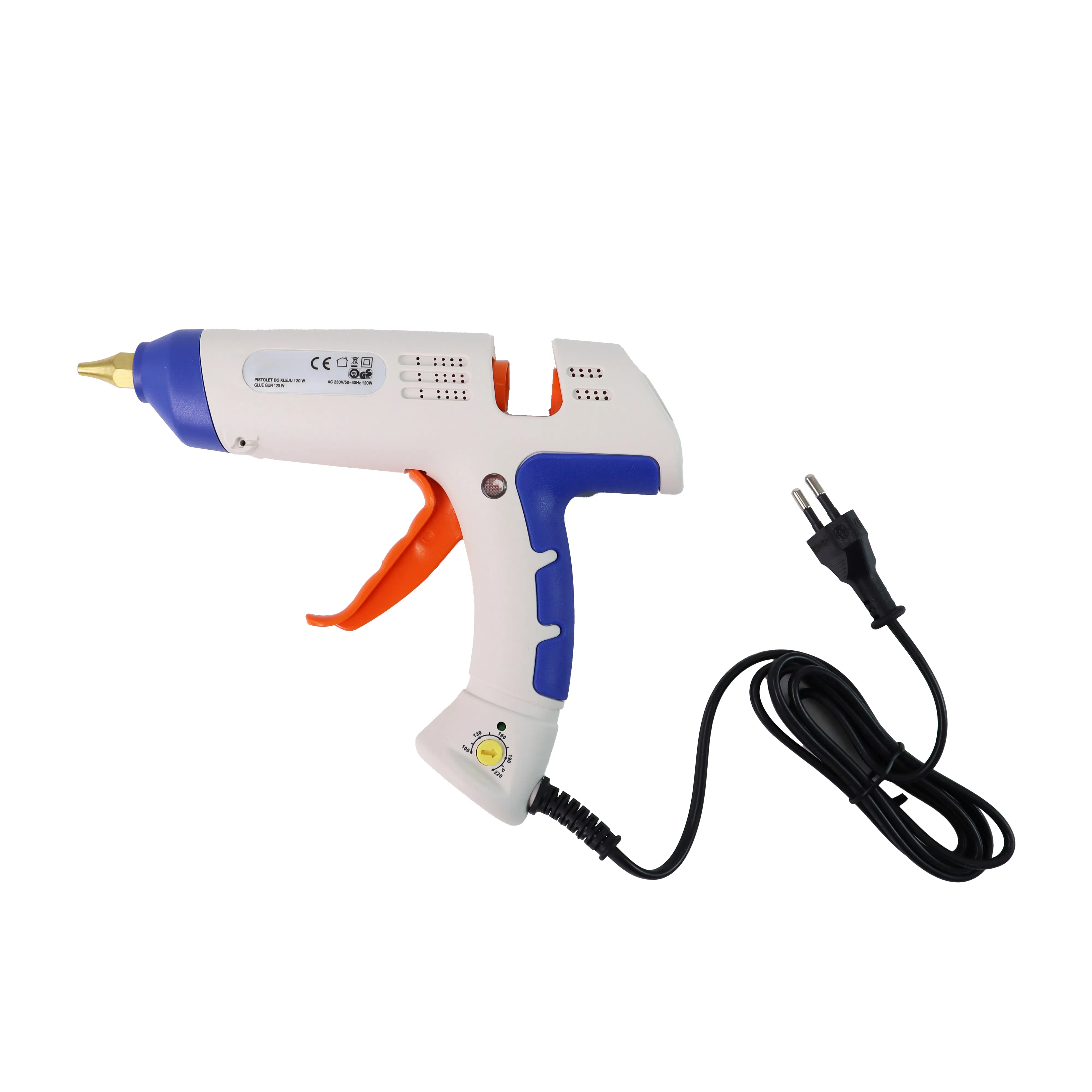 60W-100W Adjustable Temperature Hot Melt Glue Gun Kit with 11mm Glue Sticks