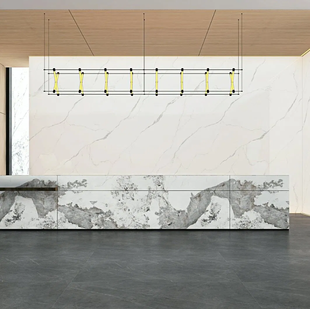 Super White Big Slab White Body ABC Pattern Background Wall Tile Decorate