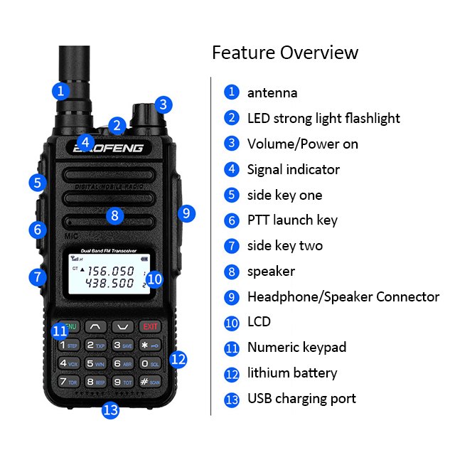 Портативная рация Baofeng UV-8R, 10Вт, двойной диапазон