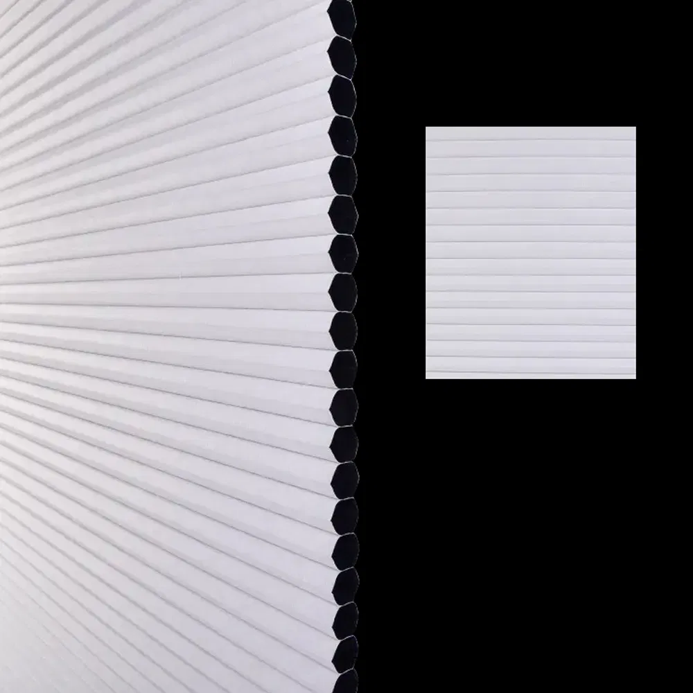 Double Cell Pleated Honeycomb Motorized Blinds Blackout Fabric for Hotel Window Blind