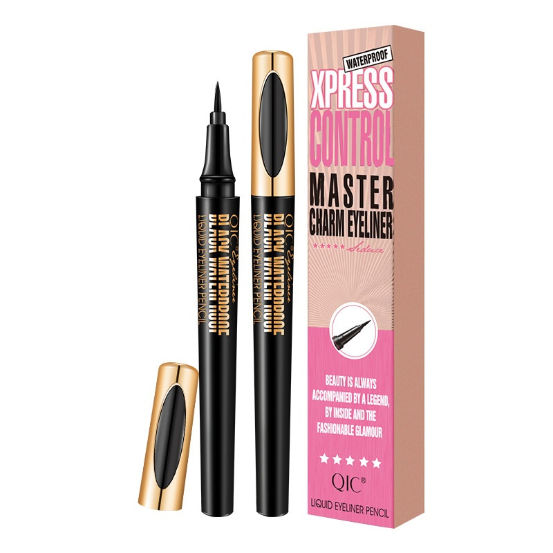 EL13 Qic Emerald Green Eyeliner Pencil Liquid Quick Dry Waterproof Instant Dry Permanent Non-Halo Dyeing and Make-up Beginners Color Eyeliner