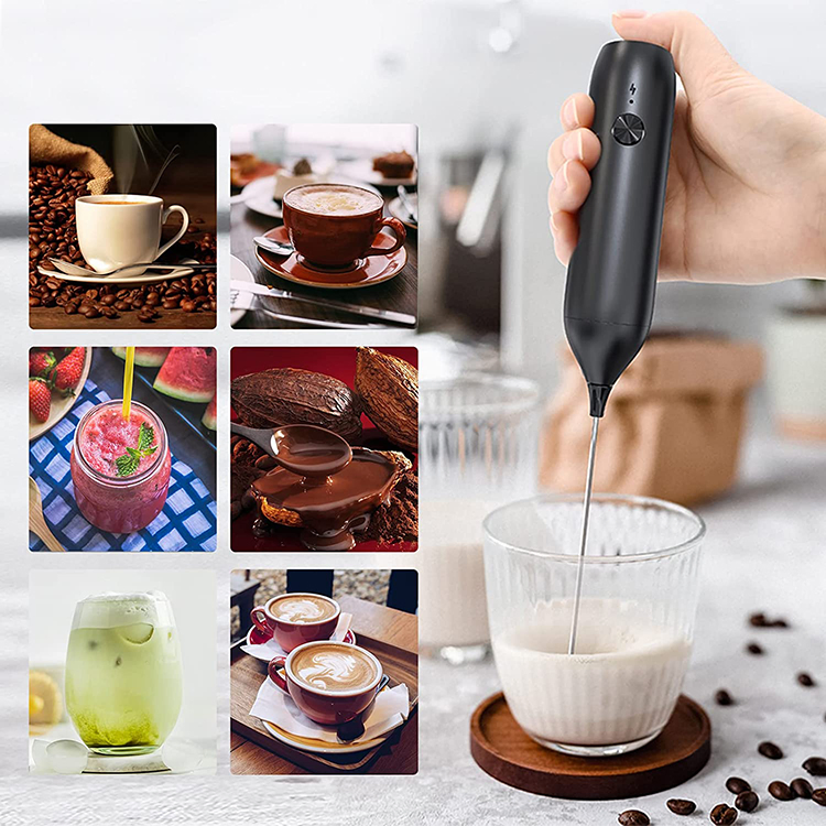 2025 Hot Kitchen Accessories OEM Rechargeable Electric Milk Frother portable Electric Whisk