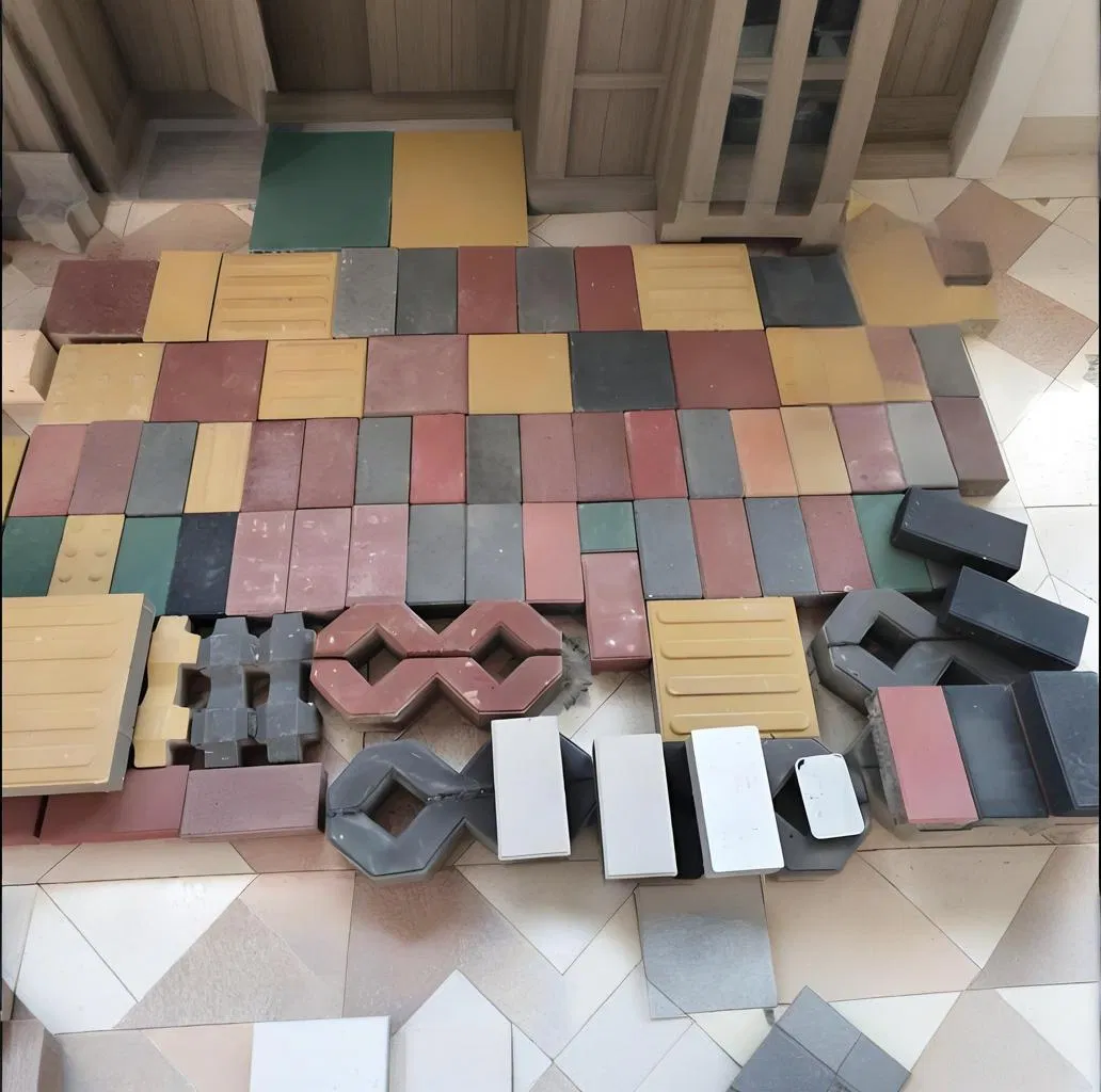 Fire Square Red Black Exterior Wall Floor Home Gray Pattern Permeable Porcelain Tile Paver Garden Granite Clay Real Paving Stone Block Brick for Driveways