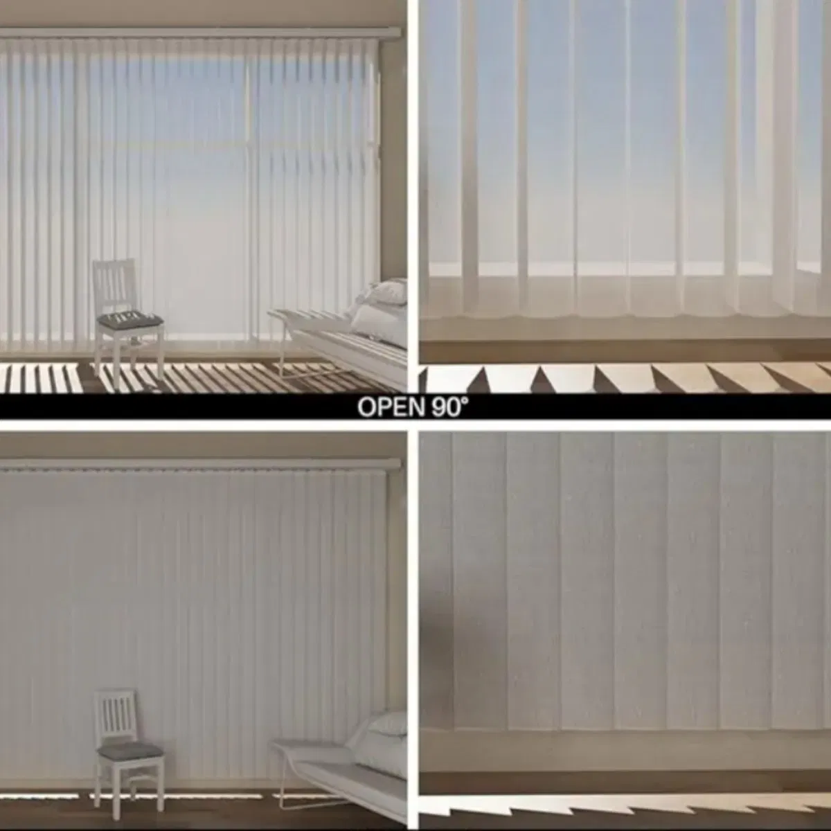 Luxury Venetian Design Waterproof Full Blackout Motorized Vertical Blind for Window