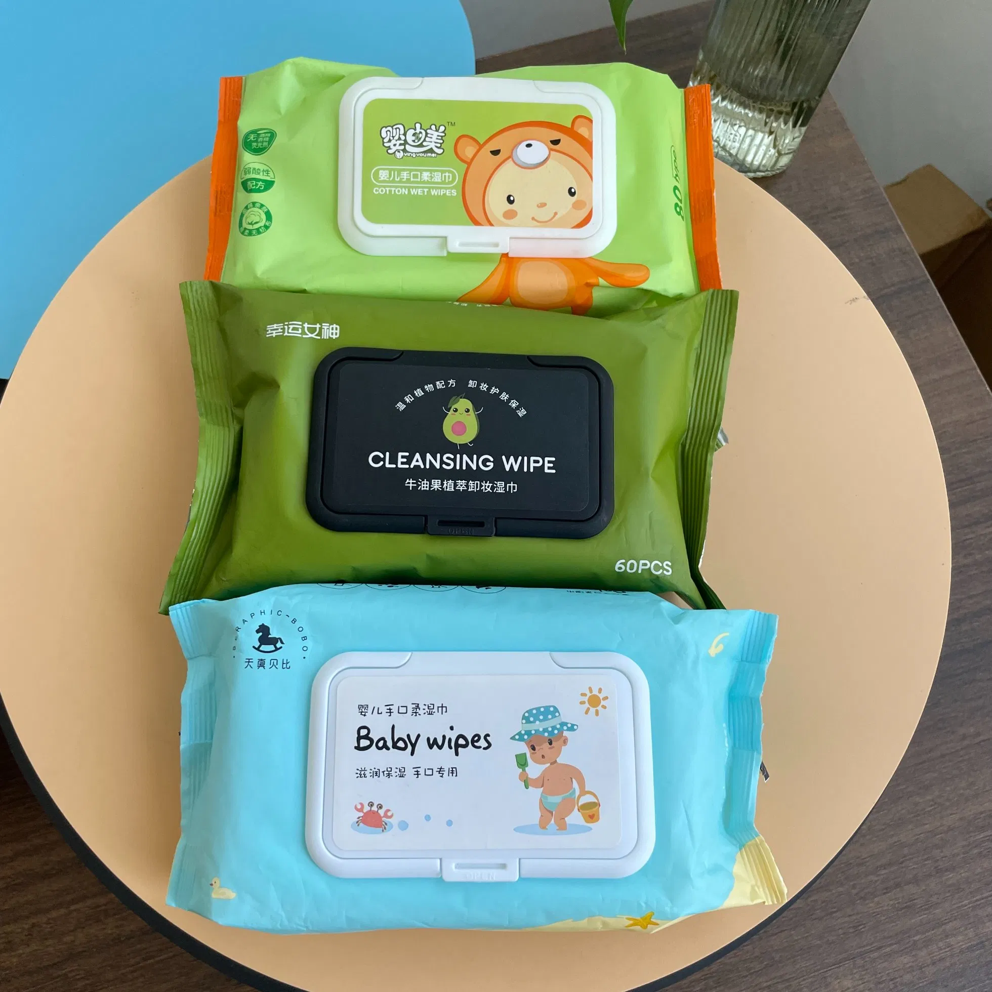 China Factory Direct Sales Cleaning Products Disposable Flushable Skin Soft Non-Woven Cotton Soft Baby Wipes