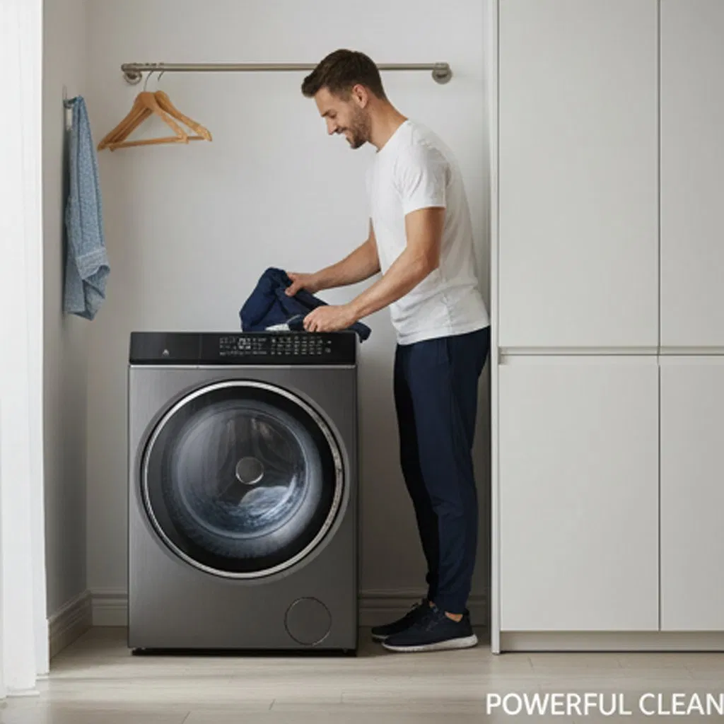 12kg High End Front Loading Washing Machine with Glass Touch Panel
