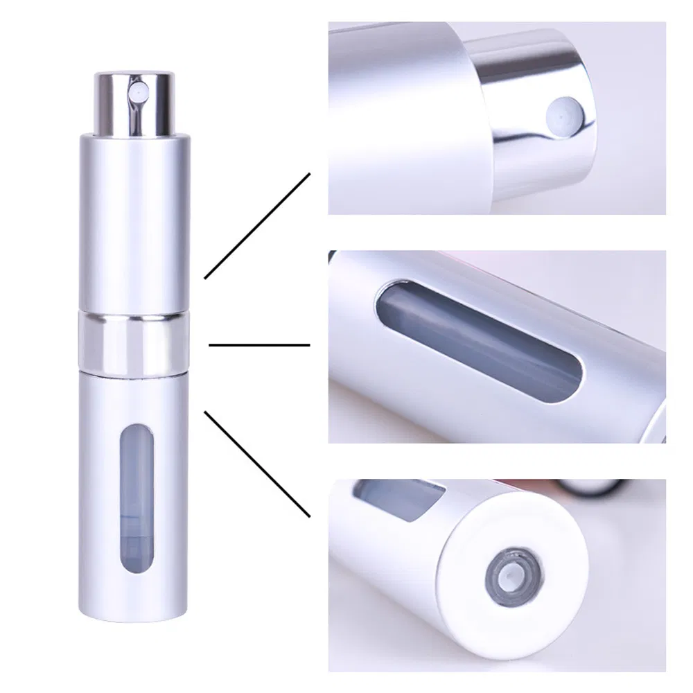 8ml Perfume Atomizer Travel Glass Spray Pump Bottles Flat Mist Refillable Cosmetic Bottle