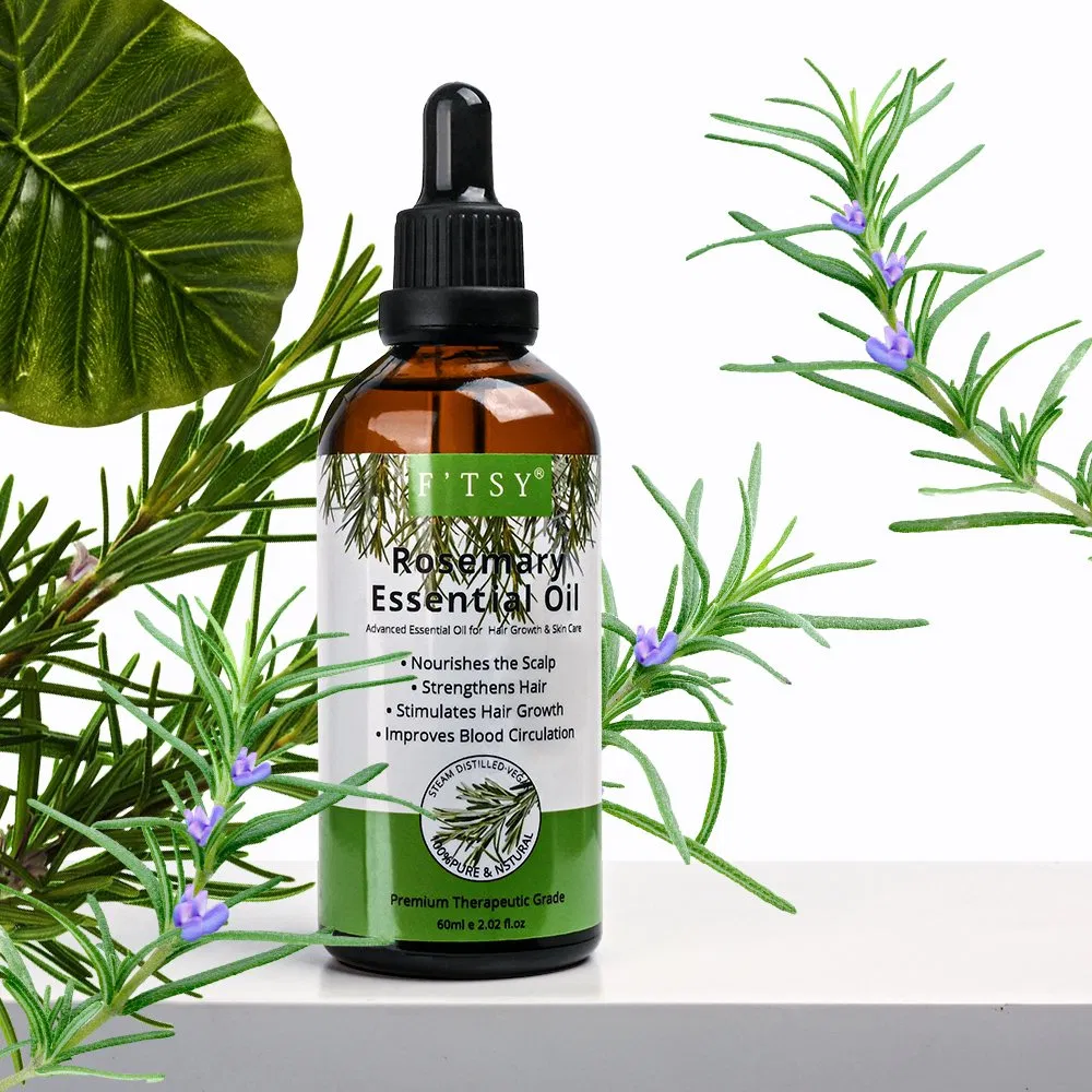 Custom Logo Hair Care Rosemary Hair Growth Oil Reduce Hair Loss Purify Scalp Essential Oil
