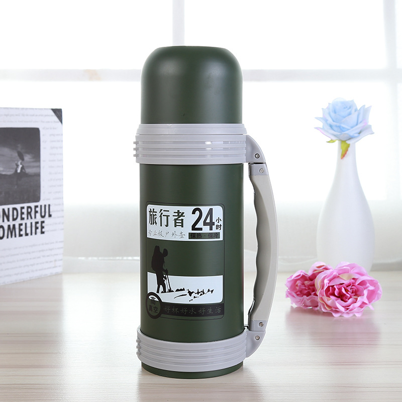 1200ml Stainless Steel Double Layer Travel Water Pot of Students