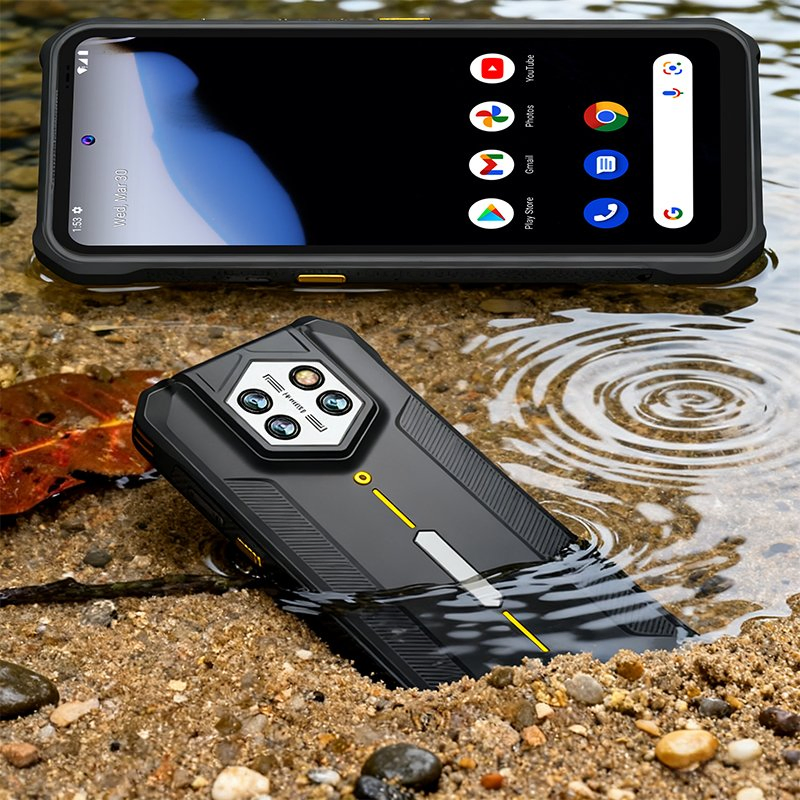 Rugged Smartphone Android 14 8GB+256GB 20000mAh IP68 Waterproof NFC Fingerprint Outdoor Rugged Phone