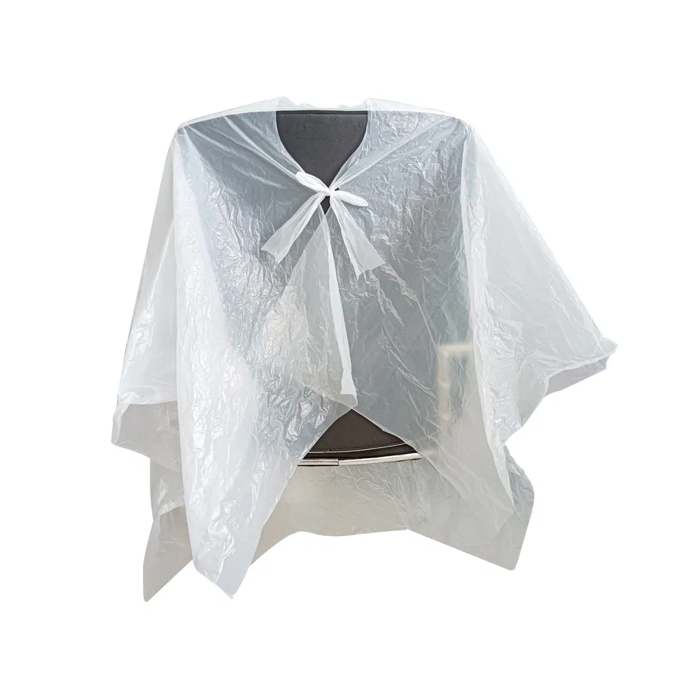 Hot Sell High Quality Barbershop Beauty Salon and SPA PP Disposable Hair Cutting Cape