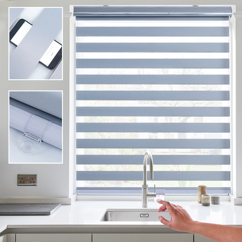 Sisheng Satisfaction Zebra Roller Shades by Wired Motor of 100% Ployester Yzg