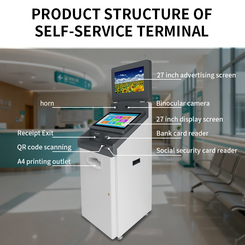 Self-Service Print Kiosk Self-Service Document Printing Station High-Speed Printing Kiosk