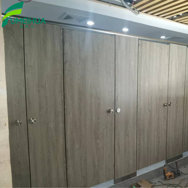 12mm Wood Grain Toilet Cubicles System/Waterproof Toilet Partition