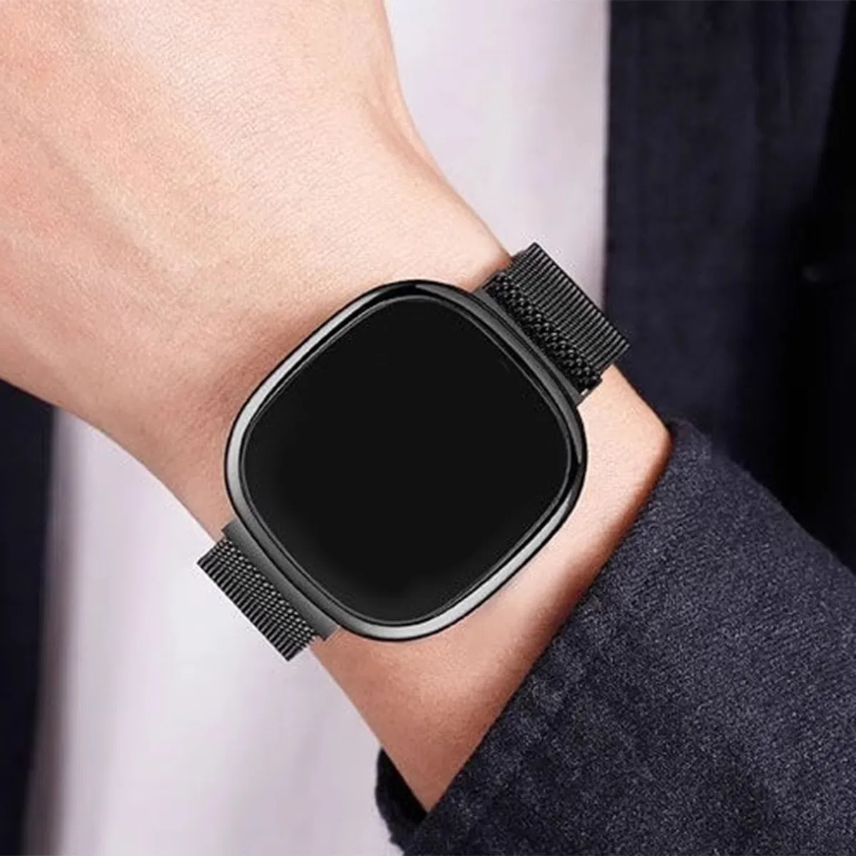 Two Colors Watch Set Men Gift Jewelry Set Touchscreen