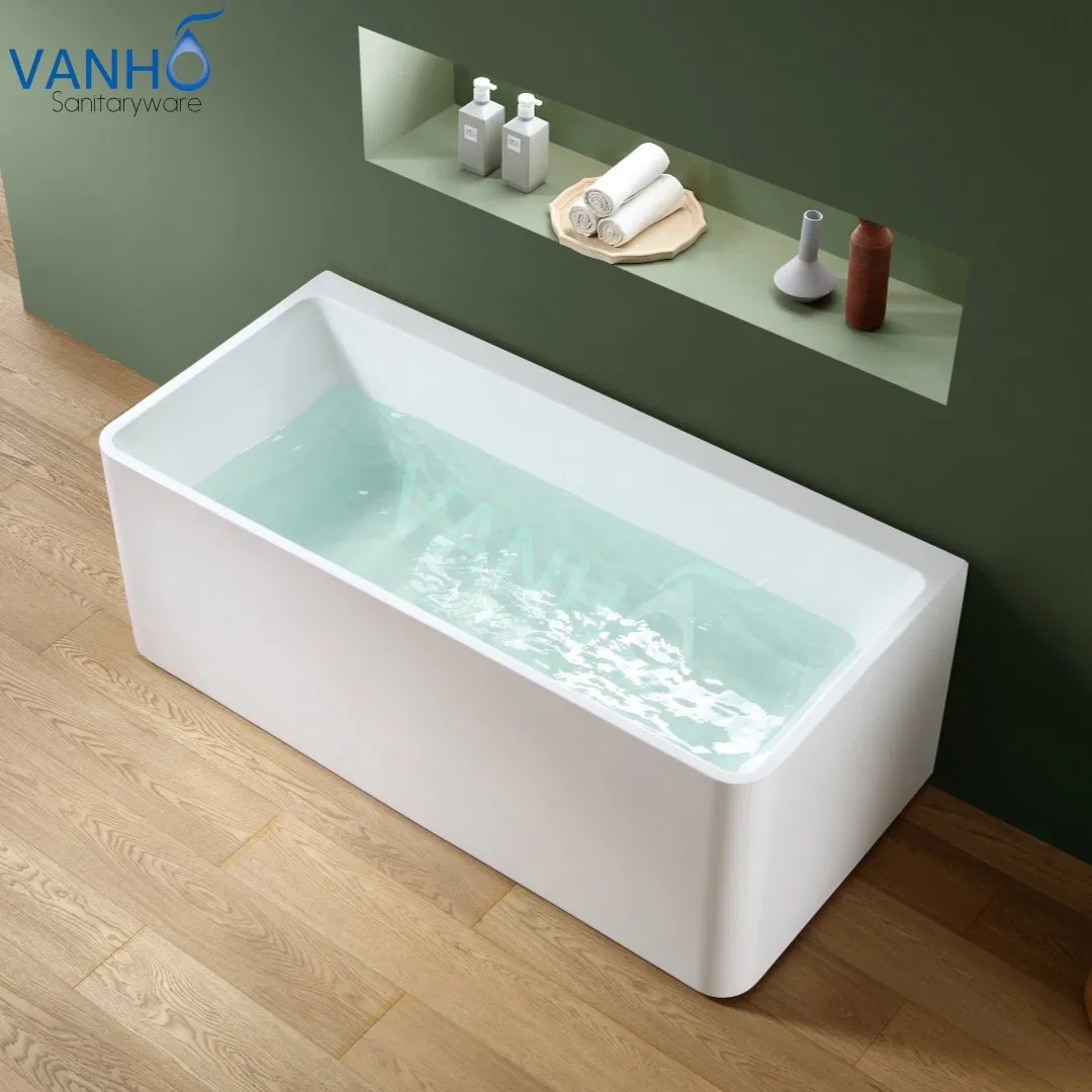 Акриловая ванна с полкой и сливом, 170 см, белая