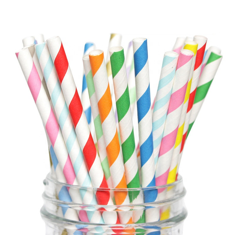 Manufacture Multi Color Disposable Eco-Friendly Biodegradable Food Grade Paper Straws