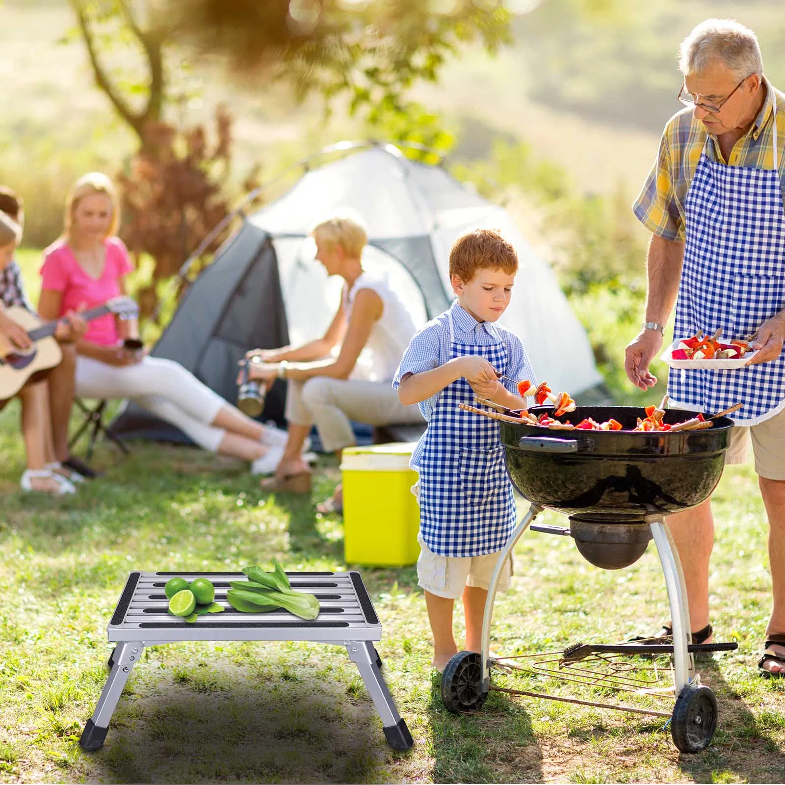 Folding Working Platform Ladder Telescopic Step Ladder (26490202)