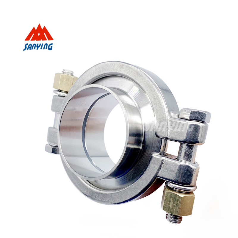 Customized Stainless Steel Heavy Tri Clover High Pressure Clamp Bolted with Copper Nut Fittings