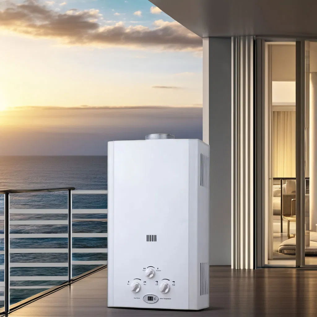 Home Appliance Flue Type Tankless Instant Gas Water Heater Gas Geyser Boiler with Custom Logo