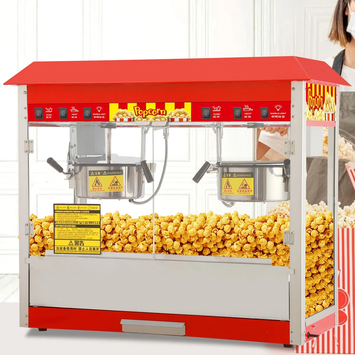 Large Capacity Double Pot Popcorn Machine
