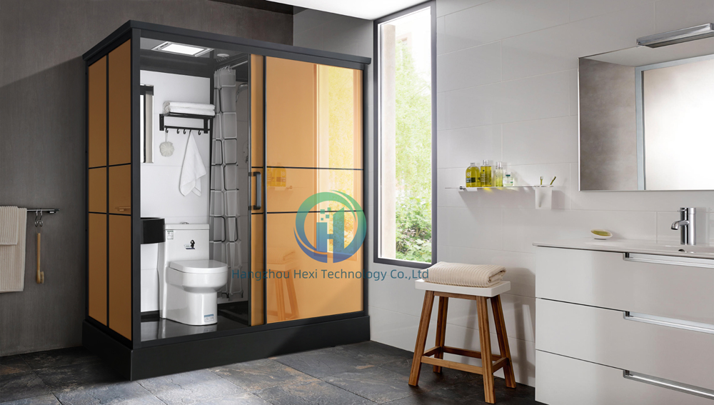Independent European Style Shower Unit, Modular Complete Prefab