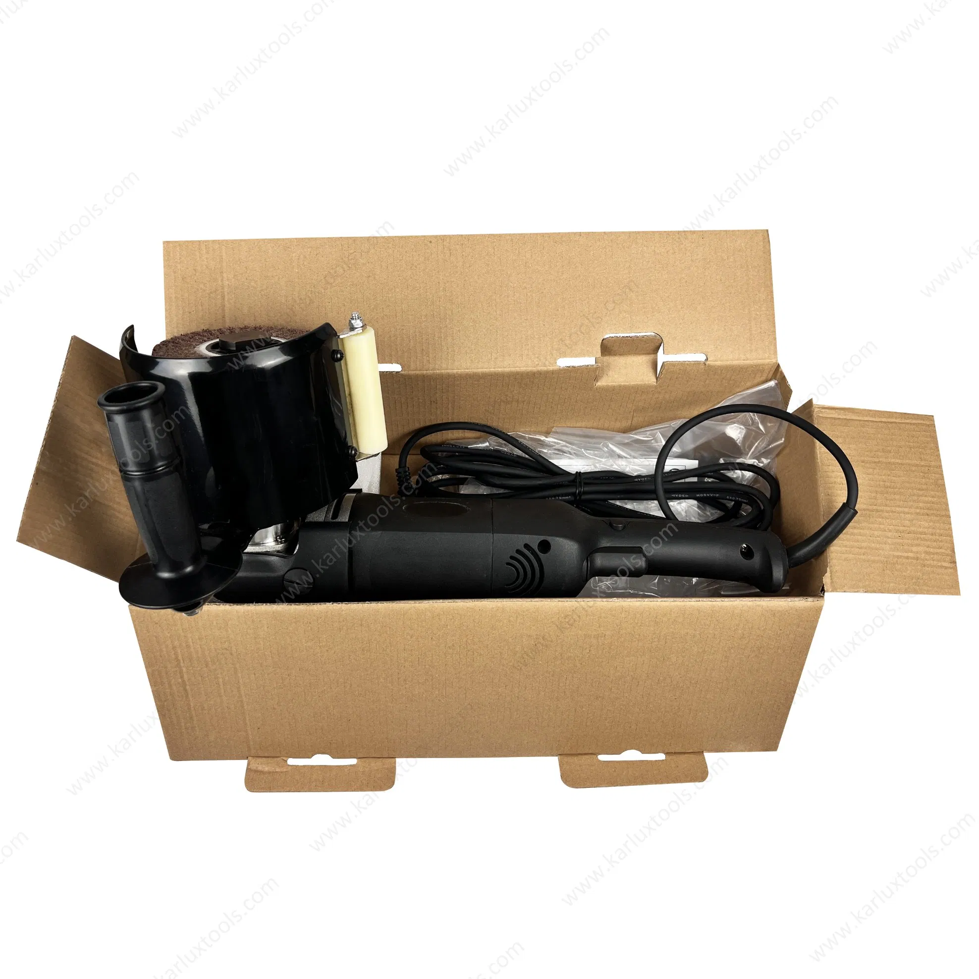 1200W Metal Grinding Burnishing Polishing Machine Electric Sander Polisher with Burnishing Wheels for Stainless Steel Polishing