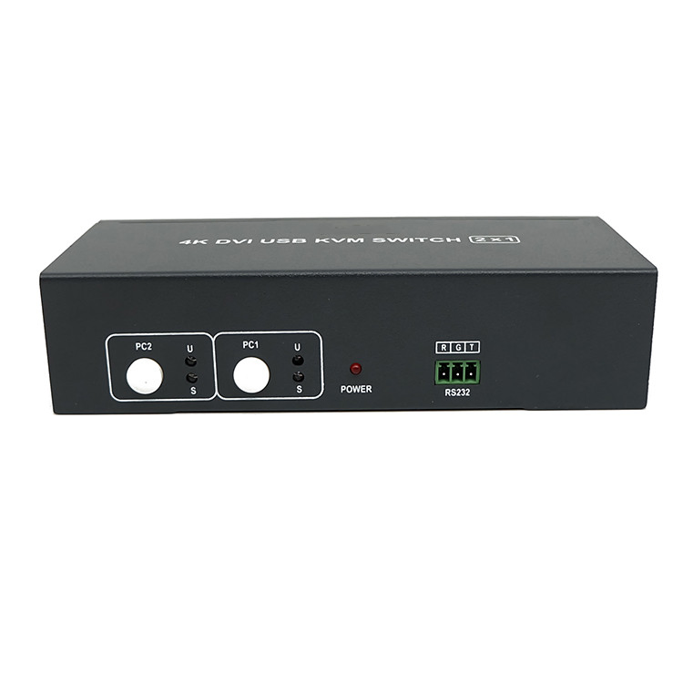 2 Port Kvm Switch with Cable Kit and Supports 4kx2K@30Hz