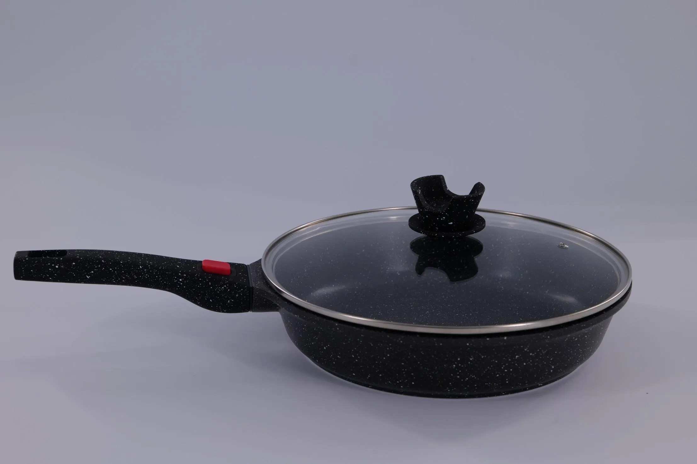 OEM Manufacturer Aluminum Alloy Kitchen Cookware Non-Stick Skillet Frying Pan with Lid