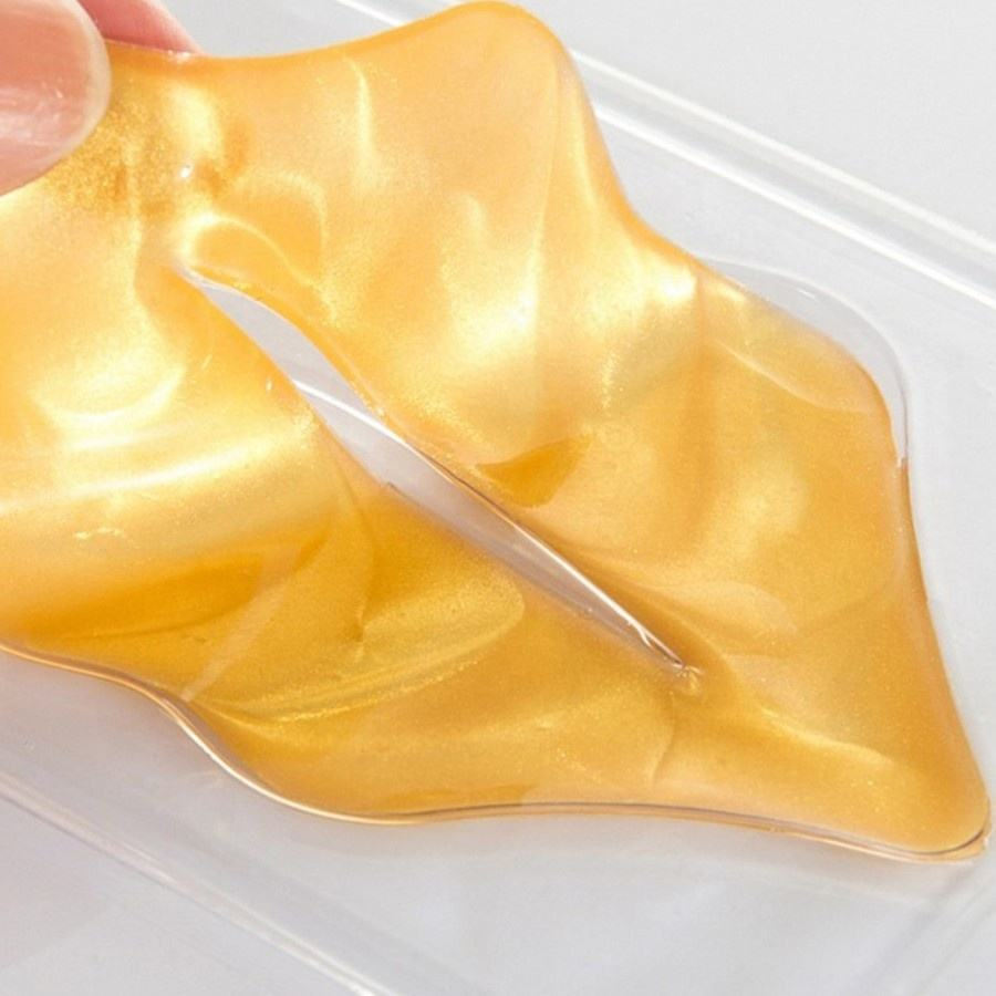 Custom Beauty Plumpers Cute Gold Pink Cherry Overnight Mouth Gel Crystal Collagen Lip Mask