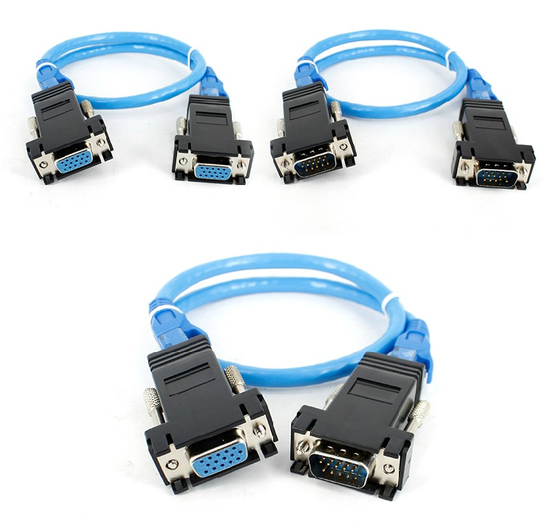 20meter 2 Male VGA Extender by UTP Cat5/6 Cable