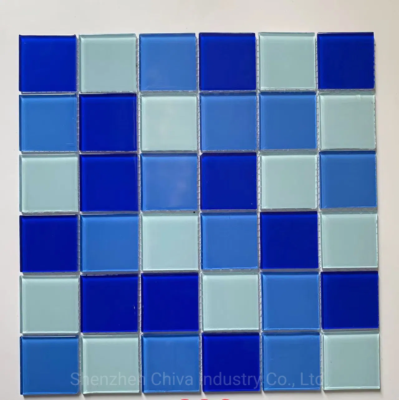 Мозаичная плитка для бассейна, стеклянная, 48/50 мм