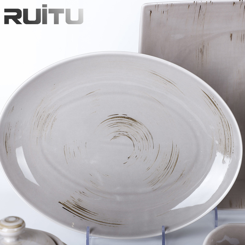 High Temperature Special Design Strong Dessert Plate Tourist Resort White Wholesale Price Colorful Porcelain Tableware Sets Ceramics Dinnerware Plates