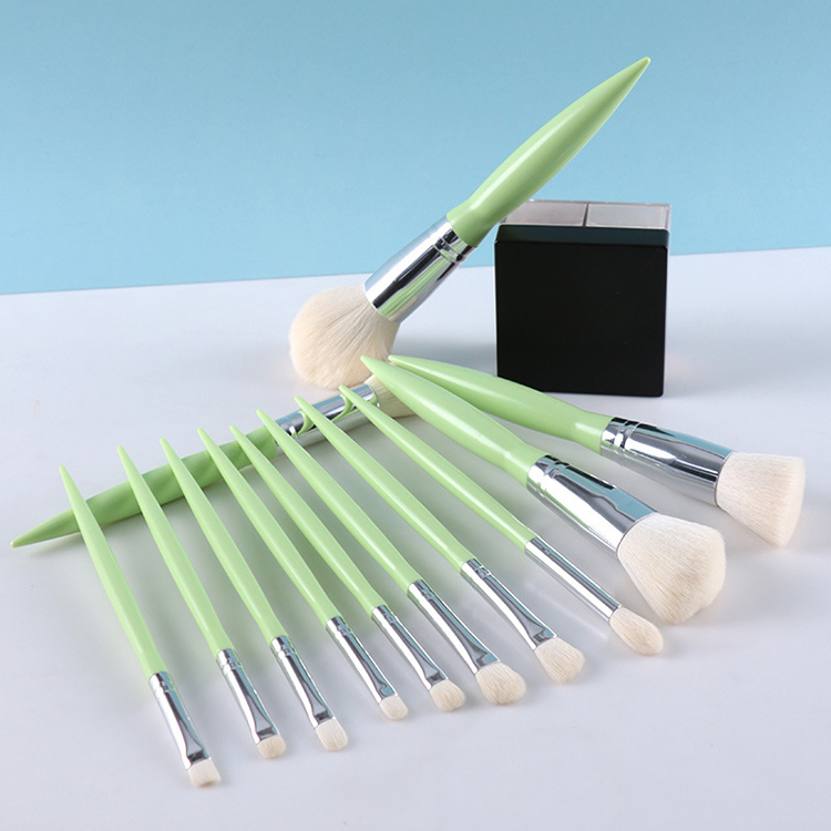Good Quality Beauty Products Luxury Glitter Green Makeup Tools Cutomize Brush Set