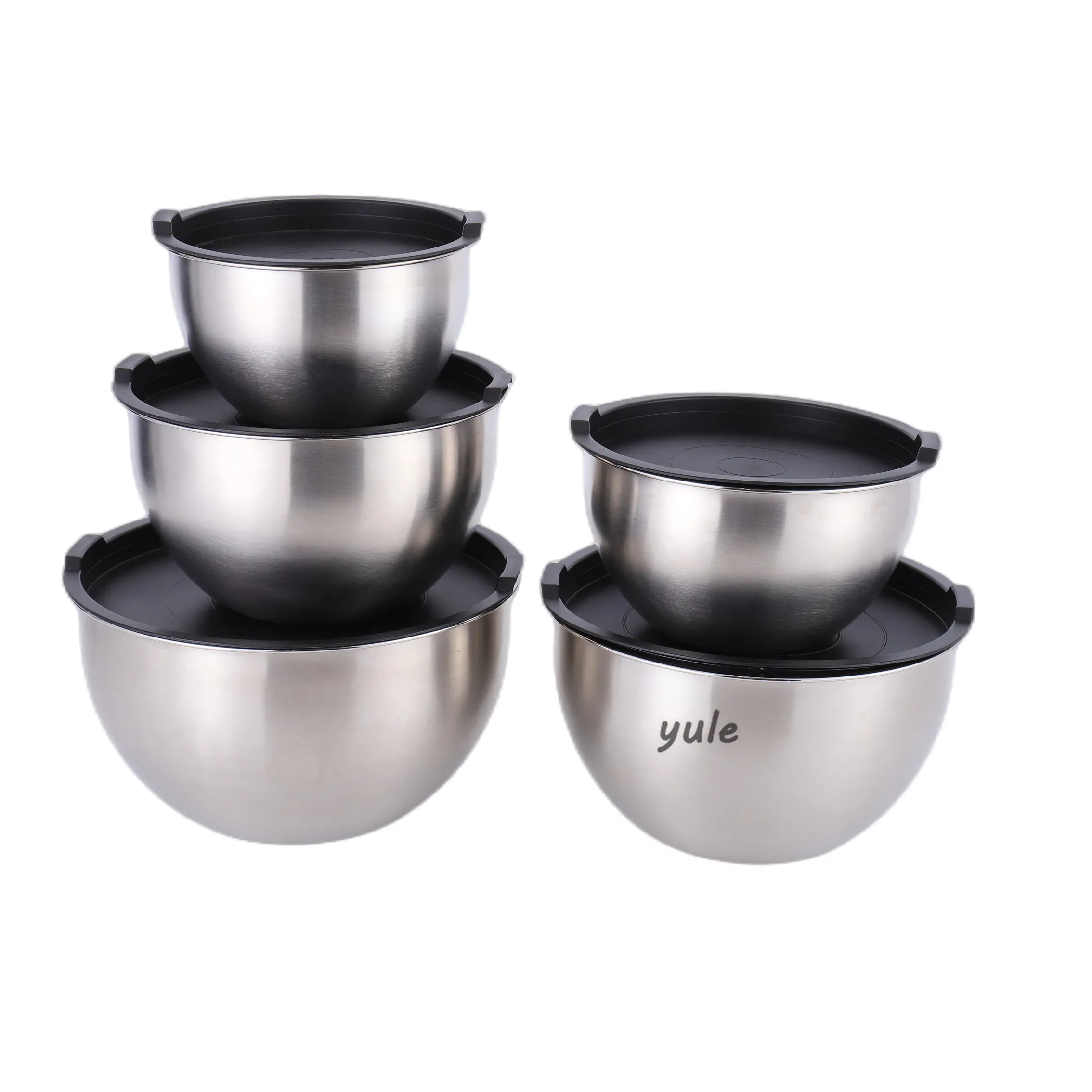 Best Selling Vegetable Food Serving Foldable Bowl Stainless Steel in Acciaio Inox Bol Colorful Coating France Mixing Bowl