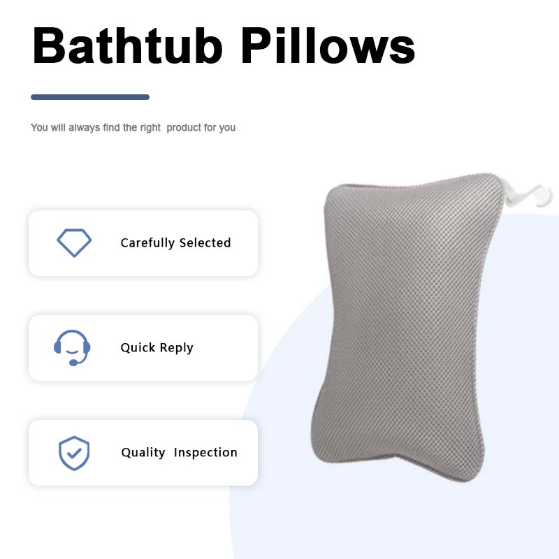 Soft Bath Pillow with Suction Cups Waterproof