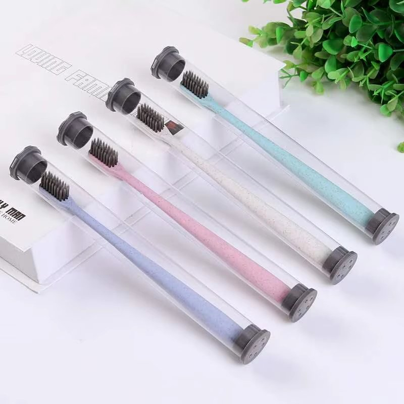Eco Friendly Biodegradable Wheat Straw Hotel Travel Toothbrush