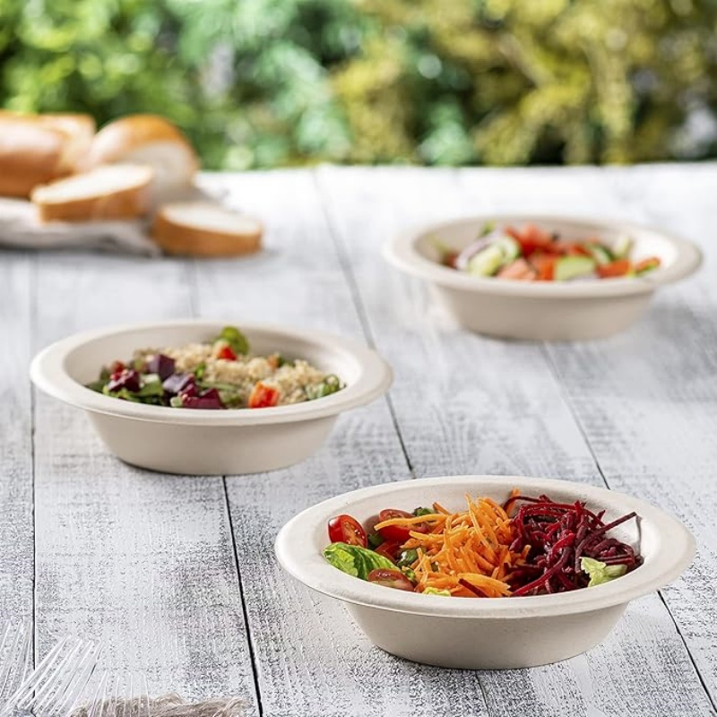 Sustainable 16oz Bagasse Paper Bowls for Eco-Conscious Dining
