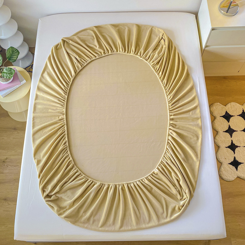 Deep Pocket Velvet Fitted Sheet Luxury Super Soft Cozy Fuzzy Fleece Bottom Sheet