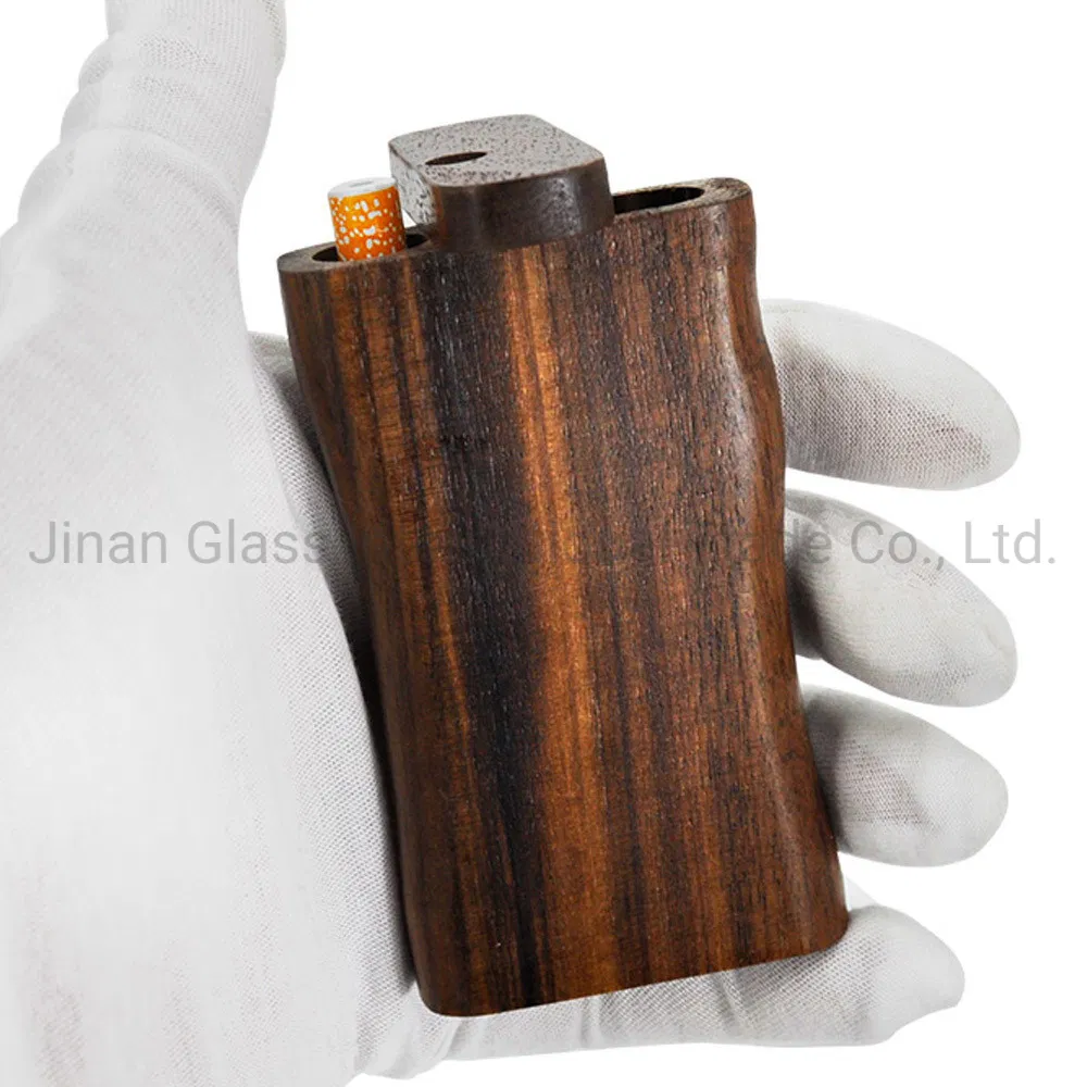 One Hitter Dugout Pipe Kit Handmade Wood Dugout with Digger Wooden Dugout Pipe Aluminium One Hitter Bat Filters Smoking Pipe