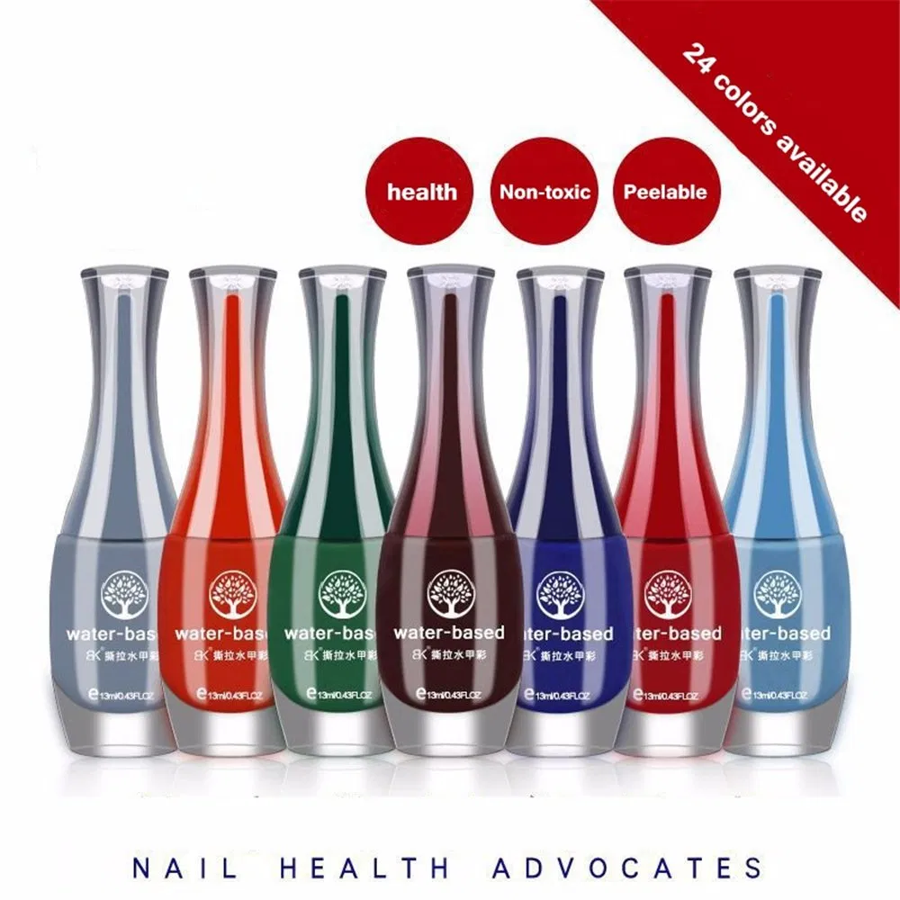 Water-Based Peelable Nail Polish, Unscented Quick-Drying Caramel Pumpkin Color Matcha Green Peel-off Nail Polish