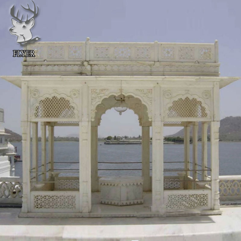 Cheap Outdoor Simple White Marble Granite Family Cemetery Mausoleum for Sale