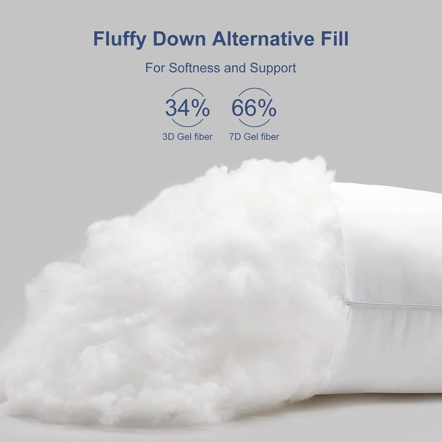 Hotel Quality Down Alternative Pillow Supportive Fluffy Pillows with Microfiber Cover