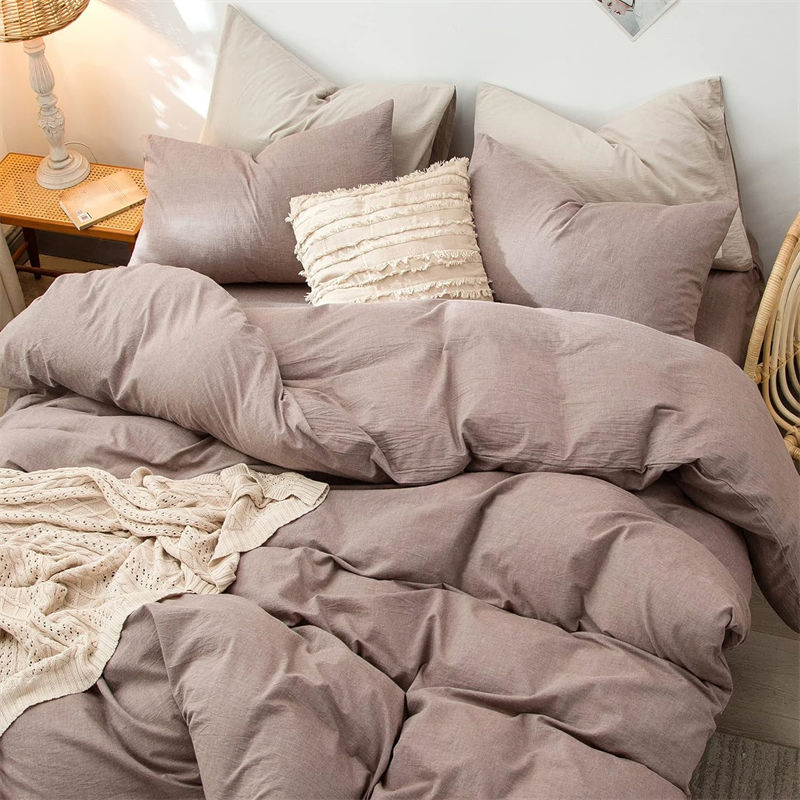 Government Agency Supplies 100% Washed Cotton Duvet Cover Set Soft Comfy Breathable Dorm Room Bedding Cool Summer Warm Winter Emergency Relief