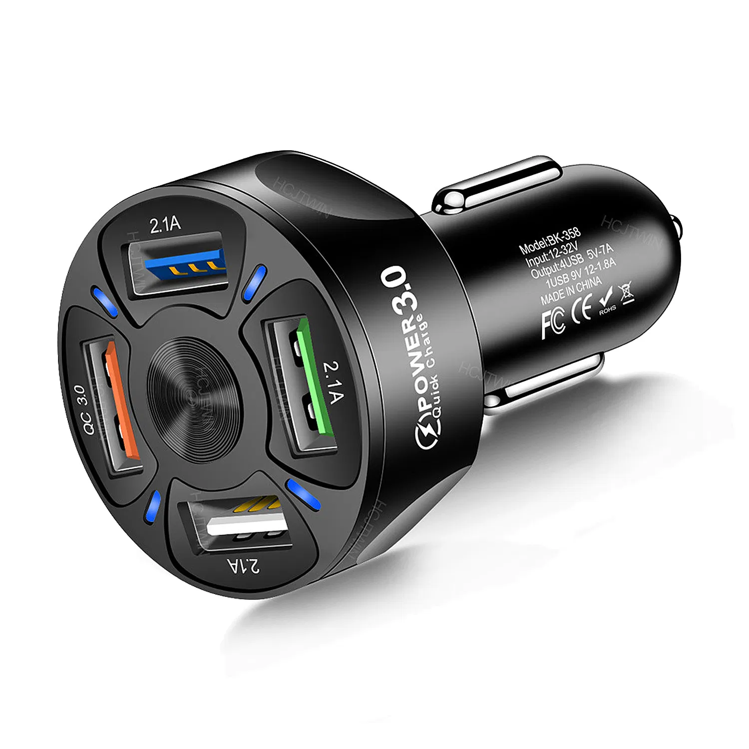 Автомобильное зарядное устройство Fast 4 USB QC3.0 33W