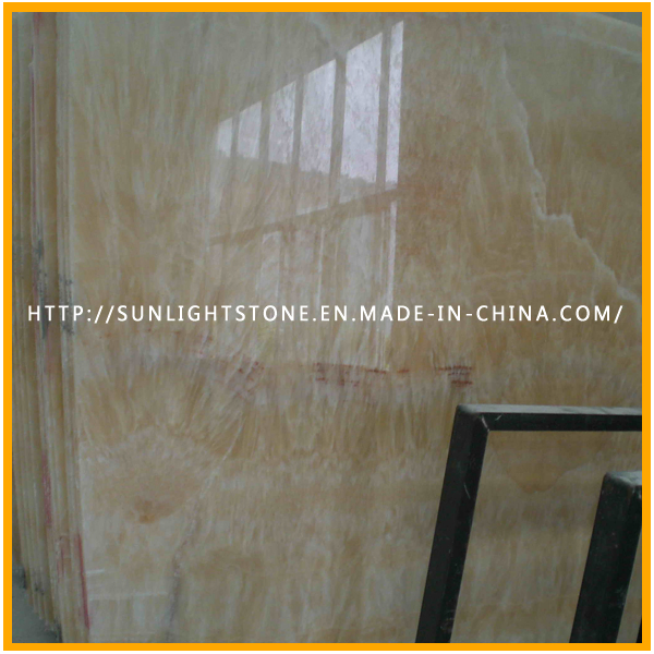 Yellow Polished Honey Onyx Marble Flooring/ Wall Tiles